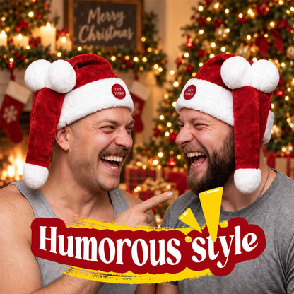 🎅 Funny Moving Santa Hat – Animated Christmas Party Hat